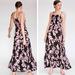 Free People Dresses | Free People Maxi Dress Garden Party Black Pink Floral Print Printed S | Color: Black/Pink | Size: S