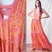 Free People Dresses | Free People Tiers For You Maxi Dress W/Crochet Back - Hazy Combo Nwt Xl | Color: Orange/Pink | Size: Xl