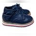 Zara Shoes | High End Zara Baby Size 22 Blue Patent Leather Wingtip Dress Shoes 6 | Color: Blue | Size: 6bb