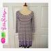 Lilly Pulitzer Dresses | Lilly Pulitzer Navy/White Striped Cotton Casual Dress | Color: Blue/White | Size: S