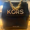 Michael Kors Bags | Michael Kors Leather Mini Backpack With Gold Chain And Adjustable Straps *Rare* | Color: Black/Gold | Size: Os