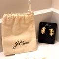 J. Crew Jewelry | Jcrew Faux Pearl And Gold Beaded Small Hoop Earrings. | Color: White | Size: Os