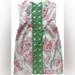 Lilly Pulitzer Dresses | Lilly Pulitzer Pink + Green Angels Sweetheart Neck Strapless Dress | Color: Pink/White | Size: 4
