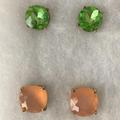 Kate Spade Jewelry | Kate Spade Earrings-2 Pairs | Color: Green/Orange | Size: Os