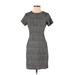 Collective Concepts Casual Dress - Sheath: Gray Leopard Print Dresses - Women's Size X-Small