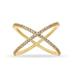 Michael Kors Jewelry | Michael Kors Gold Tone Steel Criss-Cross Clear Pave Crystal Ring 8 | Color: Gold | Size: 8