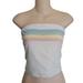 American Eagle Outfitters Tops | American Eagle Strapless Striped Tube Top Sleeveless Top Size Women's Medium | Color: Blue/Cream | Size: M