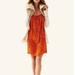 Anthropologie Dresses | Anthropologie Lilka Silk Dress | Color: Orange/Red | Size: S