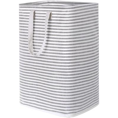 Anthropologie Storage & Organization | Brand New Laundry Hamper, Large Storage Bin & Waterproof Basket White Canvas 72l | Color: Gray/White | Size: Os