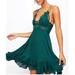 Free People Dresses | Free People Adela Slip - Hunter Green - Small Gently Worn | Color: Green | Size: S