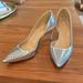 J. Crew Shoes | J Crew Valentina Perforated Mirror Metallic Pumps | Color: Silver | Size: 7