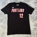 Adidas Shirts & Tops | Adidas ‘Portland Aldridge 12’ Youth Go-To Tee | Color: Black/Red | Size: Lb