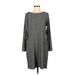 Halston Casual Dress - Shift: Gray Dresses - New - Women's Size Medium