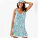 Lilly Pulitzer Dresses | Euc $148 Lilly Pulitzer Luxletic Blue Haven Floral Sleeveless Tennis Dress S | Color: Blue/Green | Size: S