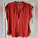 Nine West Tops | Button Up, Short Sleeve Blouse | Color: Orange | Size: L