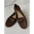 Coach Shoes | Coach Brown Suede Logo Loafers Flats Size 8.5 | Color: Brown | Size: 8.5