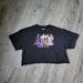 Disney Tops | Disney Villians Baddie Alert Cropped T-Shirt Black {Large} | Color: Black/Purple | Size: L