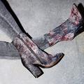 Free People Shoes | Free People Mystic Charms Silver Heel Boots | Color: Red/Silver | Size: 7.5