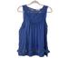 Anthropologie Tops | Anthropologie Floreat Womens Size M Deep Blue Sleeveless Lace Tassel Boho Tunic | Color: Blue | Size: M