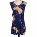 Anthropologie Dresses | Anthropologie Leifnotes Scattered Stellata Dress S | Color: Blue/Orange | Size: S
