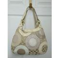 Coach Bags | Coach Pierced Canvas Leather Ivory Cream Patchwork Soho Shoulder Bag Purse | Color: Gray/Tan | Size: Os