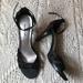 American Eagle Outfitters Shoes | Black Satin Heels | Color: Black | Size: 8
