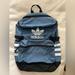Adidas Bags | Adidas Originals Zip Top Backpack | Color: Black/Blue | Size: Os