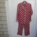 Disney Intimates & Sleepwear | Disney Parks Authentic Red And White Mickey Mouse Light Flannel Pj Set Med | Color: Red/White | Size: M