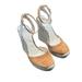 Jessica Simpson Shoes | Jessica Simpson Women's Zestah Closed Toe Espadrille Wedge Sandal 8.5m/38 | Color: Cream/Orange | Size: 8.5m/38