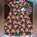 Lularoe Dresses | Lularoe Carly Dress - Nwt - Xs - Floral | Color: Orange | Size: Xs