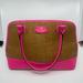 Kate Spade Bags | Htf Kate Spade Straw & Barbie Hot Pink Satchel Rare | Color: Brown/Pink | Size: Os