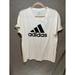 Adidas Shirts | Adidas Shirt Adult Extra Large White Black Spell Out Pullover Tee Mens | Color: White | Size: Xl