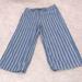 American Eagle Outfitters Pants & Jumpsuits | American Eagle Striped Mid Rise Cropped Tie Waist Wide Leg, Pants. Size 8 Short | Color: Blue/White | Size: 8p