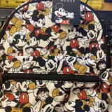 Disney Bags | Disney's Mickey Mouse Backpack Red Black Gold Character Small Purse/Bag Nwt | Color: Black/Gold | Size: Os