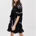 Free People Dresses | Free People | Pavlo Dress | Small | Embroidered Tunic | Blk Purple Orange | $65 | Color: Black/Purple | Size: S