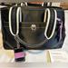 Coach Bags | Like New Coach Hamptons Collection Weekend Bag Black & White Nylon Lilac Lining | Color: Black/Purple | Size: Os