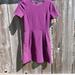 Madewell Dresses | Madewell Gallerist Ponte Dress Ribbed Sheath Short Sleeve Pockets Rear Zip 2 | Color: Purple | Size: 2