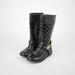 Michael Kors Shoes | Michael Kors Toddler 9 - Black Leather Knee Boots Size Zip Emma Quilted | Color: Black | Size: 9g