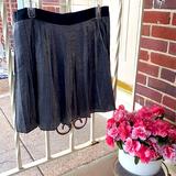 Madewell Skirts | (Nwt) Madewell Silver/Black Fit And Flare Pleated Skirt, Size 12 | Color: Black/Silver | Size: 12