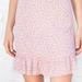 Brandy Melville Skirts | Brandy Melville Pink Floral Fitted Skirt With Ruffle At Bottom, Os | Color: Pink | Size: Os