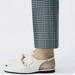 Burberry Shoes | Burberry Chain Link Detail Leather Slingback Loafers In Off-White/ Cream | Color: Cream/White | Size: 6