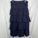 J. Crew Dresses | J.Crew Navy Blue Soft Knit, Tiered Ruffled Dress Strapless Style 24330 | Color: Blue | Size: M