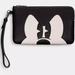 Coach Bags | Disney X Coach Corner Zip Wristlet With Angry Mickey Mouse In Black/Gunmetal | Color: Black/White | Size: Os