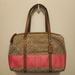 Coach Bags | Coach Handbag Brown Jacquard With Pink Stripe & Lining | Color: Brown/Pink | Size: 10"12"5"