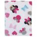 Disney Bedding | Disney Minnie Mouse Plush Pink, White, Aqua Baby Blanket | Color: Pink/White | Size: 30in.X40in.