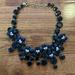 J. Crew Jewelry | Flower Necklace, J. Crew, Colors: Navy, Blue, Iridescent, Gold | Color: Blue/Gold | Size: Os