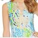 Lilly Pulitzer Dresses | Lilly Pulitzer Blue Janice Let's Cha Cha Shift Dress With Gold Neckline - Size 6 | Color: Blue/Green | Size: 6