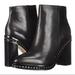Coach Shoes | Coach Justina Black Leather Studded Ankle Block Heel Bootie | Color: Black | Size: 6.5