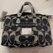 Coach Bags | Coach 15860 Poppy Op Art Outline Glam Satchel Shoulder Bag Purse Black And Tan | Color: Black | Size: Os