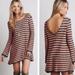 Free People Dresses | Free People Orange And Gray Striped Swing Tunic Dress | Color: Gray/Orange | Size: M